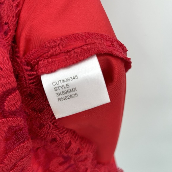 Tadashi Shoji Womens Carla Embroidered Lace Sheath Cocktail Dress Size 2 Pink - Picture 11 of 13